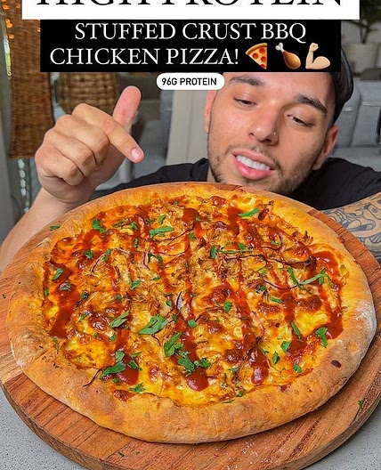 STUFFED CRUST BBQ CHICKEN PIZZA! 🍕