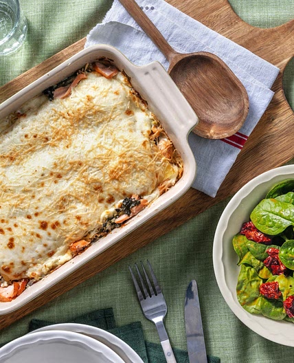 Lasagne saumon épinards et ricotta