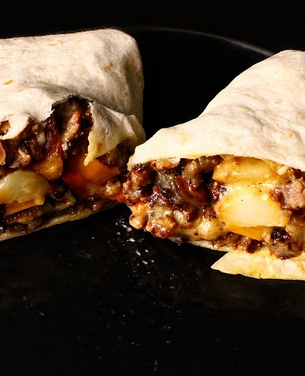Sausage and Potato Breakfast Burrito — Buzzed Eats