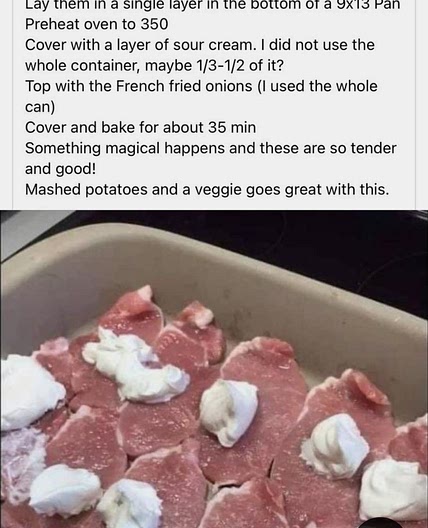 Our cream pork chops