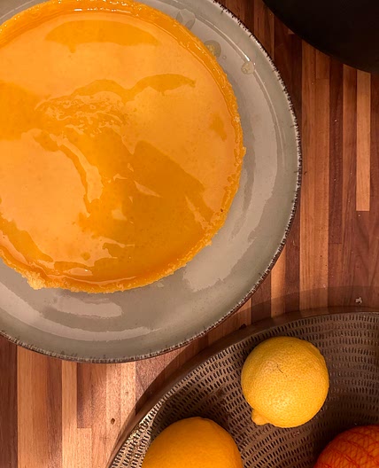 Orange scented flan