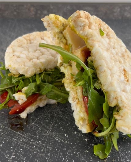 Italienisches Reiswaffel Sandwich