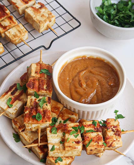 Peanut Satay Tofu Skewers