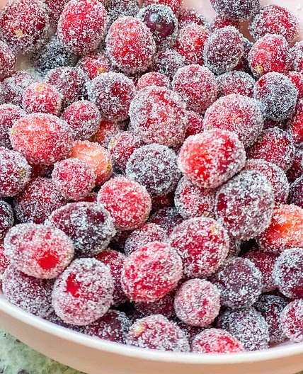 Sugared cranberries 