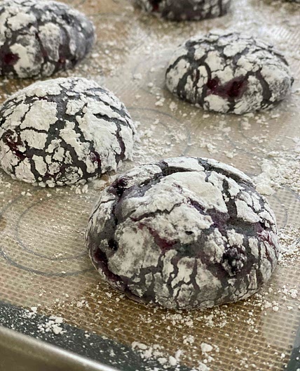 WIC Approved Mixed Berry Crinkle Cookies