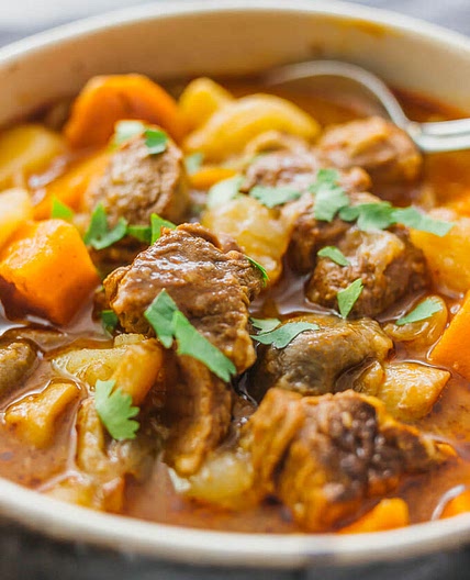 Instant Pot Beef and Sweet Potato Stew
