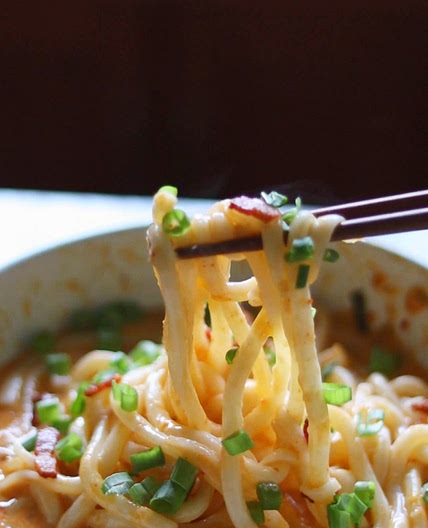 Kimchi Bacon Udon Carbonara 