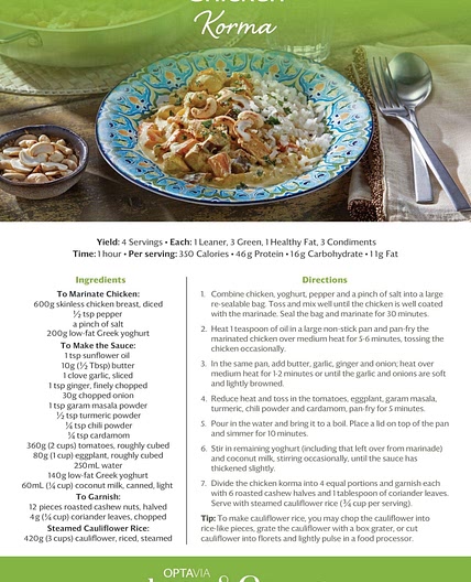 Optavia Chicken Korma