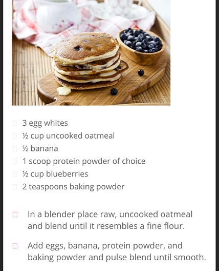 Blueberry protein pancakes - v shred