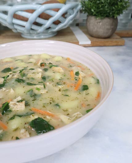 Healthy, High Protein Chicken & Gnocchi Soup