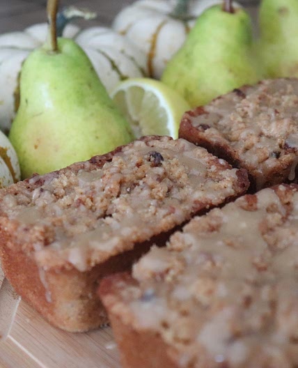 Spiced pear loafs