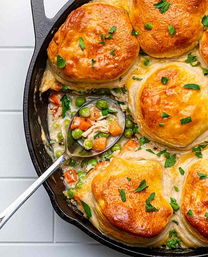 Chicken Alfredo Pot Pie