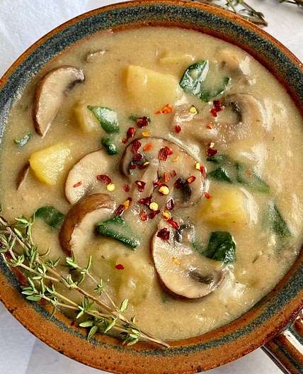 Vegan Potato Mushroom Soup