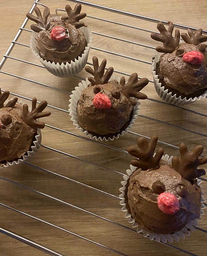 Christmas chocolate cupcakes 