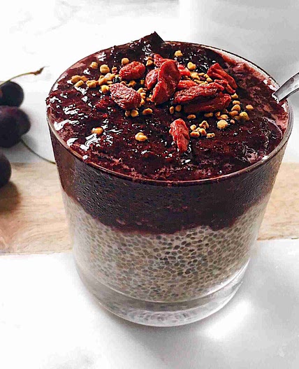 Healthy Cherry Chia Pudding