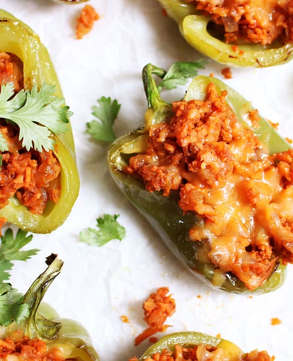Vegetarian Sloppy Joe Stuffed Peppers