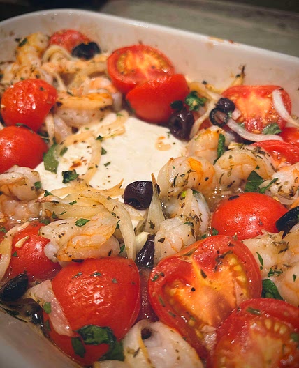Baked Shrimp & Feta 