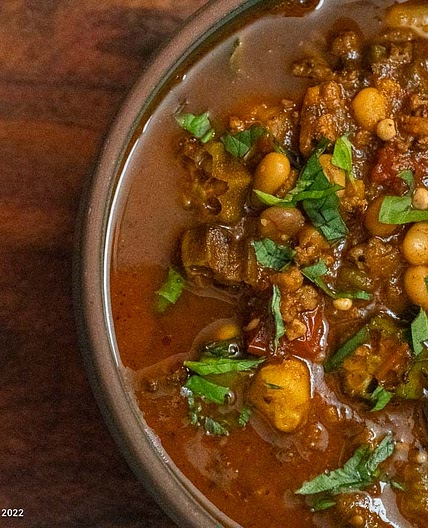 Cajun Okra, White Bean & Turkey Stew
