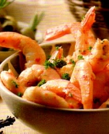 Italiaanse wok garnalen