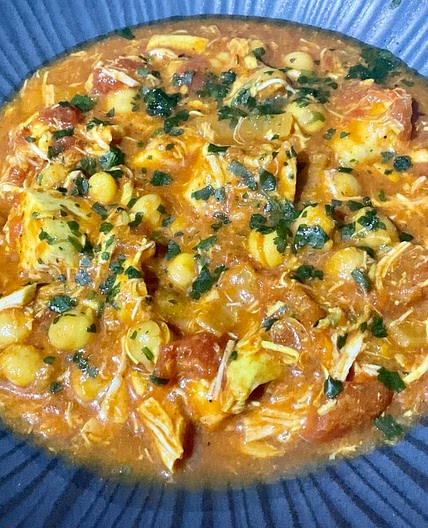 Leftover Chicken and Chickpea Indian Curry