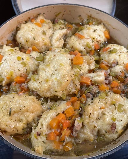 Chicken Soup w/ Cheddar Dumplings