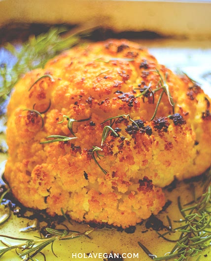Asinha de frango vegana de couve-flor assada