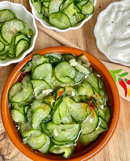 Hungarian cucumber salad