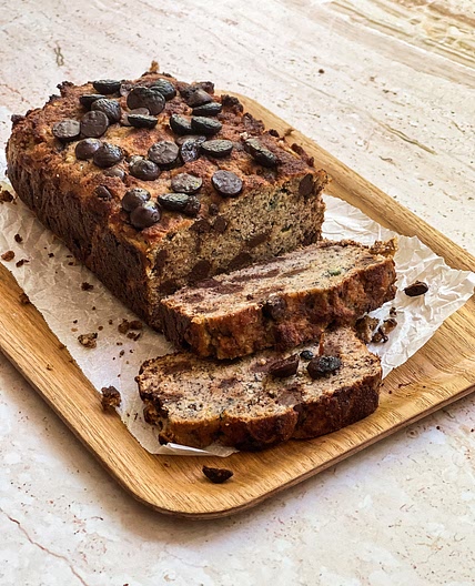 Tahini Choc Chip Banana Bread