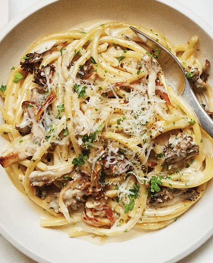 White wine mushroom pasta