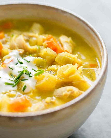 Curried Turkey Soup (with Leftover Turkey)