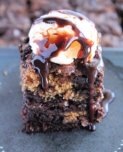 Shortcut Cookie Dough Brownies