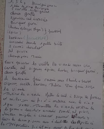 Beef bourguignon Jacqueline