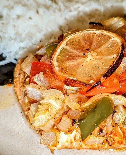 Oven Baked Salmon and Peppers