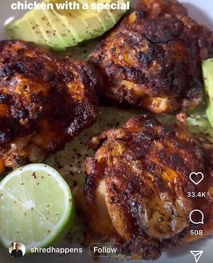 Avocado Lime Chicken thighs