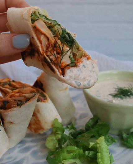 Buffalo Chickpea Cauliflower Wraps — Bella Oldham