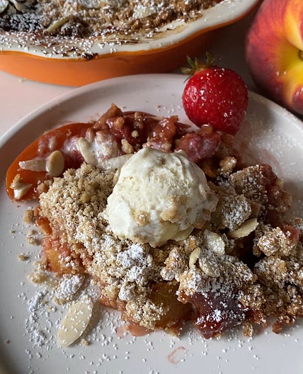 Strawberry Peach Crumble