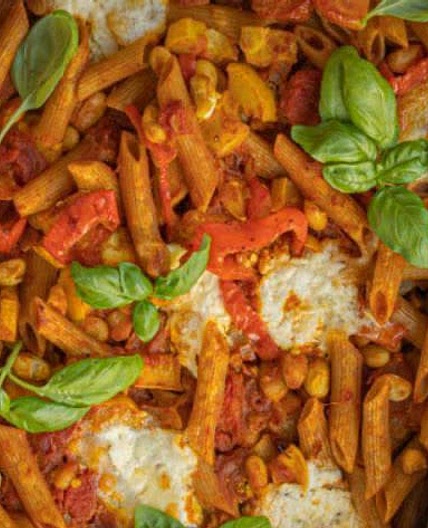 Vegan Penne in the oven