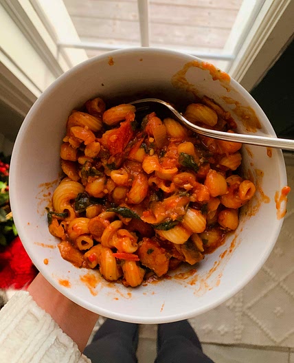 Bacon Chickpea pasta (instant pot)