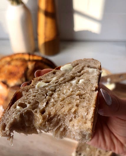100% Whole Wheat Sourdough Artisan Bread