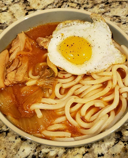 Kimchi Chicken Udon