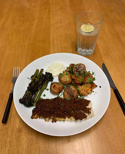 Chorizo Crusted Cod