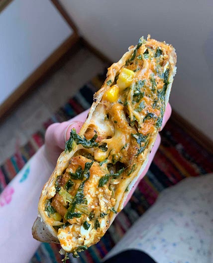 tofu curry wrap