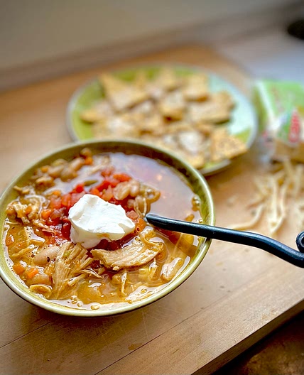 30 min Chicken Tortilla Soup 