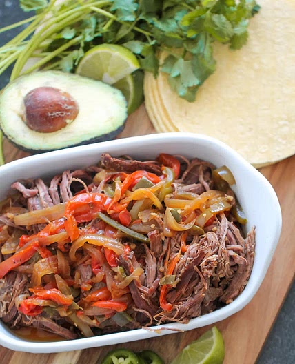 Slow Cooker Flank Steak Fajitas