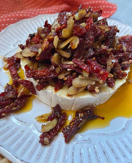 Brie & Marinated Sun-Dried Tomatoes  