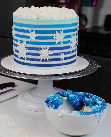Striped Buttercream Cake