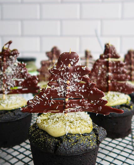 Healthy Black Cocoa Holiday Muffins