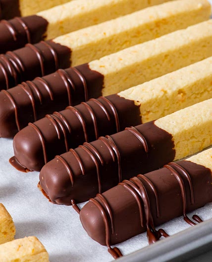 Orange Shortbread Cookie Sticks (Gluten Free)