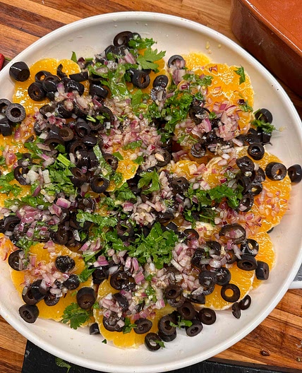 Orange and olive salad 