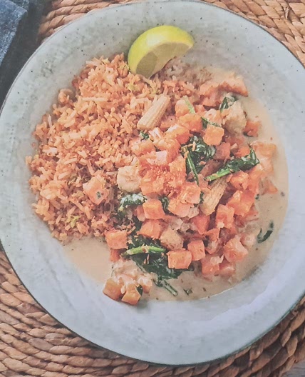 Green Thai inspired sweet potato curry